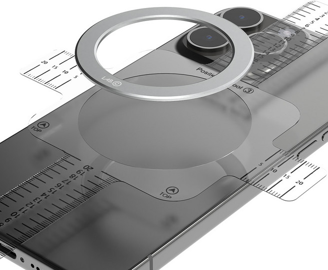 랩씨 초슬림형 맥세이프 마그넷 메탈 플레이트 링 자력 UP 스티커, 1개, 실버