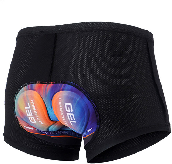 자전거 속바지 3D 패드바지 젤패드 라이딩 엉덩이패드, 1개, 무지개XL