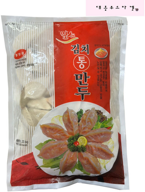 [DANA] 잎새 김치통만두 1.25kg, 1개