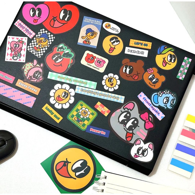 선샤인마켓 리무버블 방수 스티커 노트북 휴대폰 꾸미기, 1개, 데이지