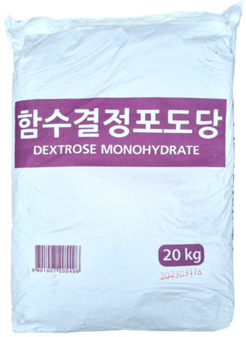 함수결정포도당 20kg/CJ, 1개, 20kg