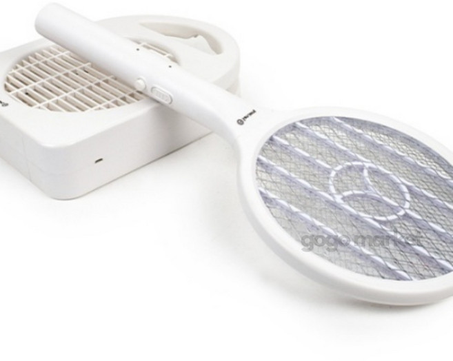 전기모기퇴치기 벌레포충기 미니전기파리채 전기해충퇴치기가정용, 화이트