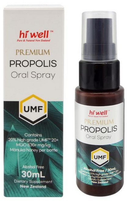 뉴질랜드 하이웰 Hi Well Propolis 프리미엄 프로폴리스 MGO 830+ 구강 스프레이, 30ml, 2개