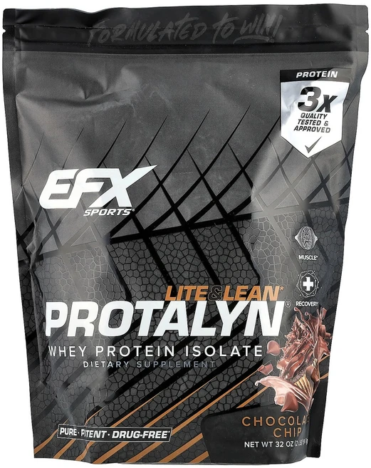 EFX Sports Protalyn® 분리유청단백질 초콜릿 칩 907g(2lb) Sports (EFX 스포츠), EFX Sports, Protalyn® 분리유청단백질, 1개, 907g - 쿠팡