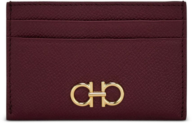 페라가모 간치니 레더 크레딧 카드홀더