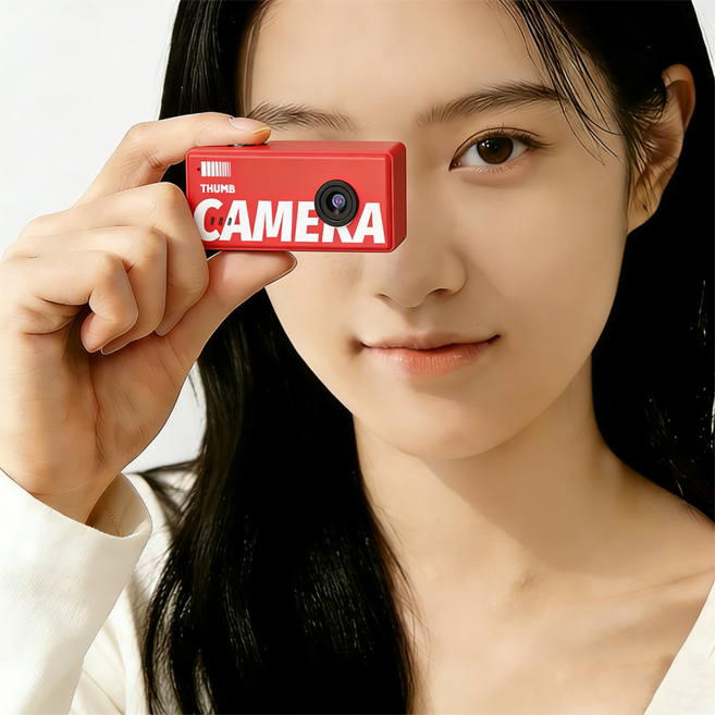 키링 Y2K 빈티지 디지털 카메라 초소형 초경량 카메라 128G SD카드 포함, 레드