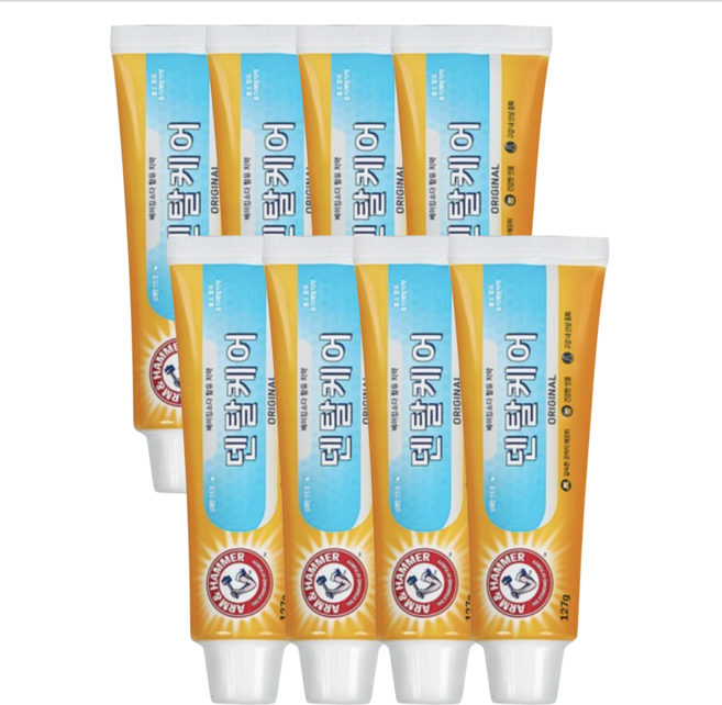암앤해머 덴탈케어 오리지날 치약, 127g, 8개