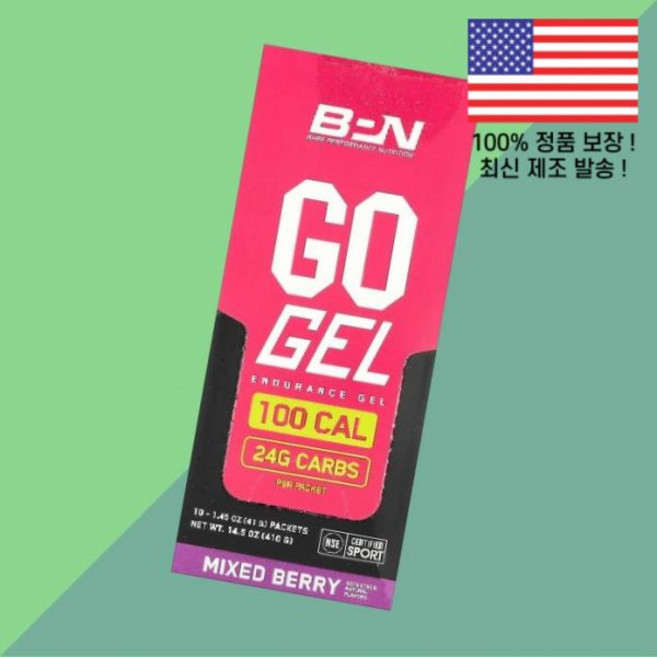 BPN 고 젤 인듀어런스 믹스 베리 10포 각 1.45온스 41g Go Gel Endurance Mixed Berry 10 Packets 1.45oz Each