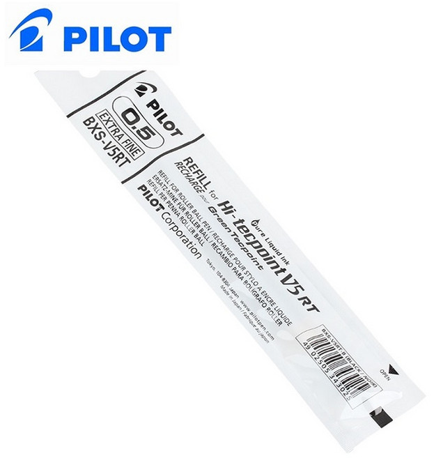 PILOT 百樂 BXS-V5RT 按鍵式鋼珠筆筆芯 (0.5mm), 1個, 紅, 紅