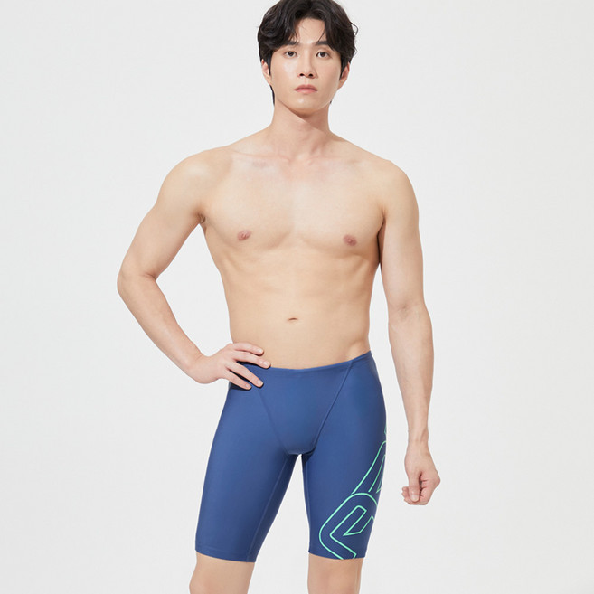 아레나 남자 수영복 네온 선수 4부 블랙 A4BM1CF02