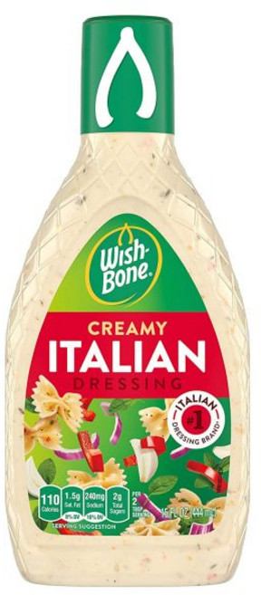 Wish-Bone 위시본 크리미 이탈리안 드레싱 15 fl oz - 2팩, 1개, 1L