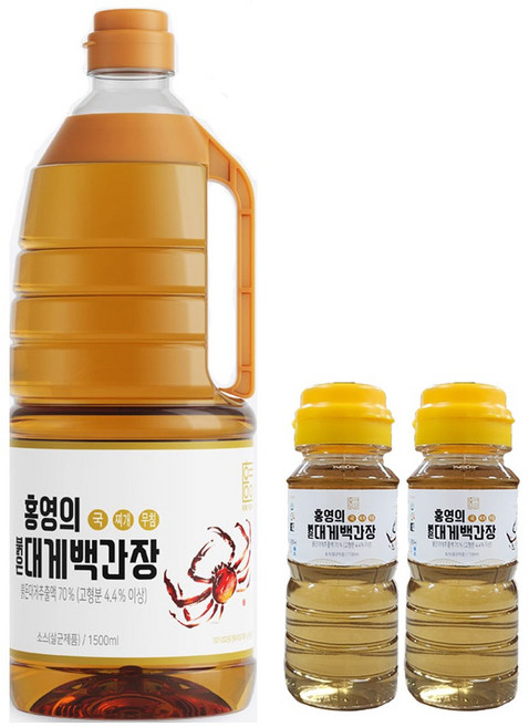영덕 홍영의 붉은대게 홍게 맑은 투명한 백간장1.5L 휴대용(캠핌용) 100ml 2개 만능 맛 어 간장, 1개, 1.7L