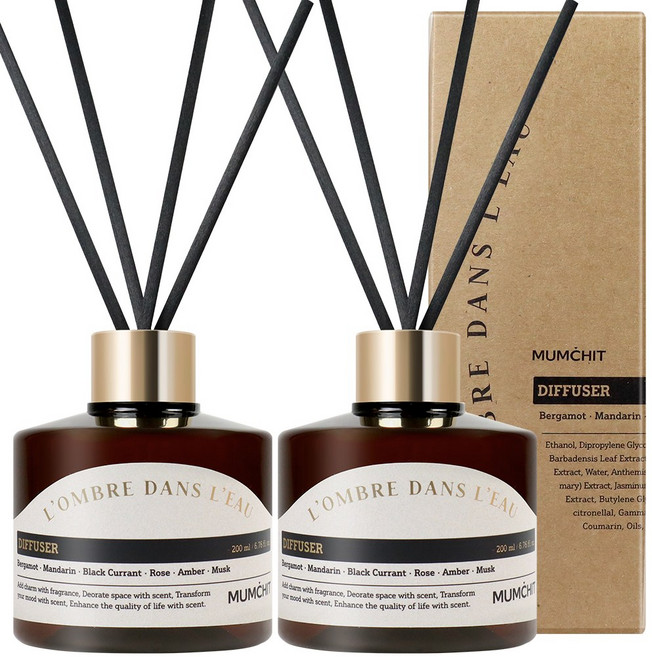 멈칫 바이오톡스 디퓨저 + 리드스틱 세트, 소프트블루솝, 200ml, 2개