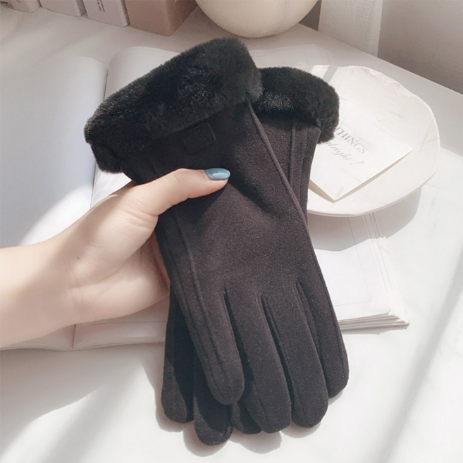 BANA 따뜻한 융털안감 스마트터치 여성 방한장갑