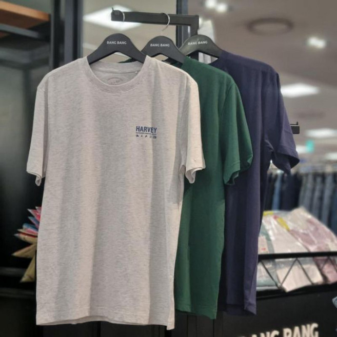 뱅뱅 HC21 남성 레터링 면 반팔 티셔츠 NTL522