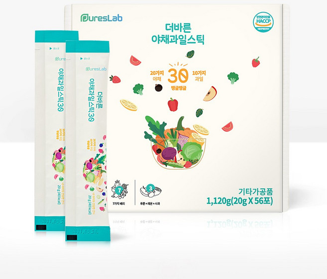 퓨어스랩 더바른 야채과일 젤리스틱 56p, 1.12kg, 1개