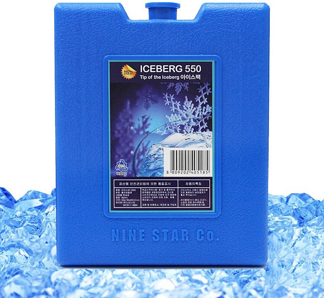 아이스팩 아이스버그550 ml 쿨팩 보냉팩 플라스틱아이스팩 아이스파워 죠스펫, 1개, 1개