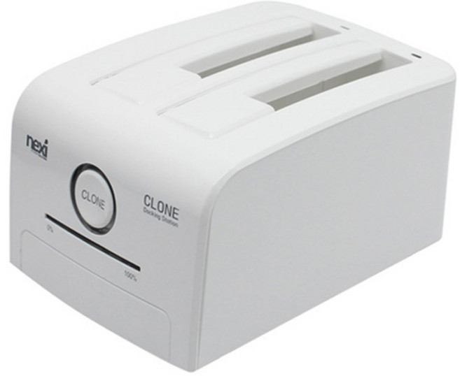 넥시 NX776 USB3.0 2베이 SSD HDD 도킹스테이션(화이트)/NX-608U30W/하드복사/SSD/HDD 2.5형 3.5형 SATA 지원/5Gbps 전송속도/원터치 백업, 1개