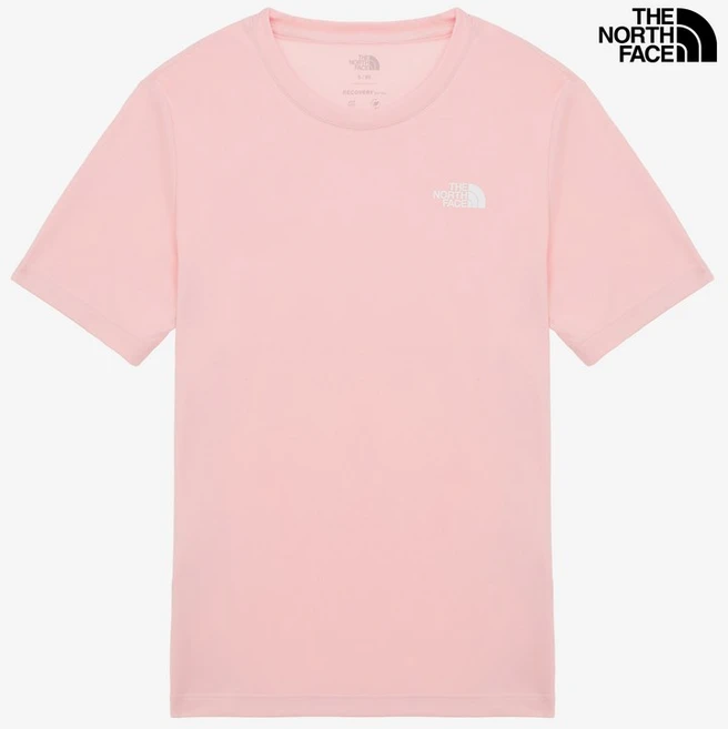 [매장판] 노스페이스 여성 리커버리 반팔 티셔츠 인디안 핑크 NT7UR34C - 쿠팡