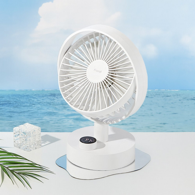 프롬비 아이스윈드 무선 탁상용 선풍기, FD230, 화이트