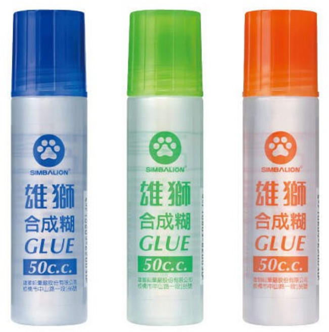 SIMBALION 雄獅合成糊 50cc 事務膠水 學生膠水, 1個