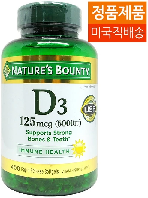 네이처스 바운티 비타민 D3 400정, 1개 - 쿠팡