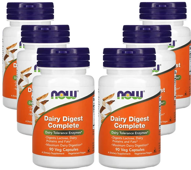 나우푸드 데어리 다이제스트 컴플리트 90베지 캡슐, 6개, 90정 - 쿠팡