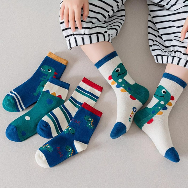 [KC인증 당일출고]베스더스 아동 키즈 남아 공룡 발목 양말 5족세트