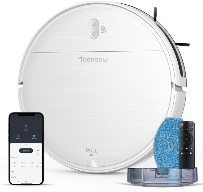 틴도우 스마트 물걸레 로봇청소기+자동충전+1년보증, 화이트, BR151