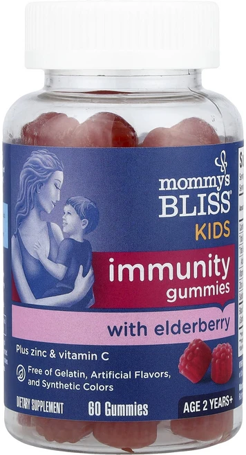Mommy's Bliss 어린이 엘더베리 구미젤리 + 면역 지원 구미젤리 60개, MommysBliss어린이엘더베리구미젤리면역지원구미젤리 - 쿠팡