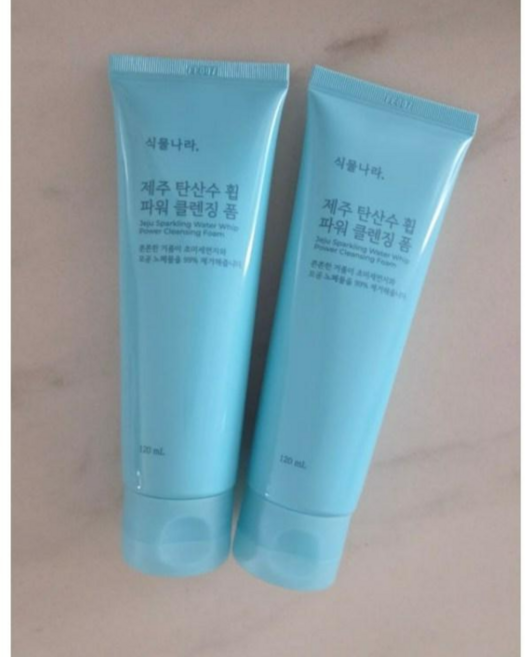 식물나라 제주 탄산수 휩 파워 클렌징폼 클렌저 120ml 2개 공식몰정품, 120.1g
