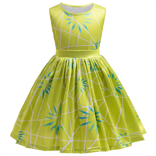 영화 Inside Out2 여아용 혐오스러운 코스프레 코스튬 부러움 조이 공주 원피스 스카프 가발 세트 할로윈 카니발