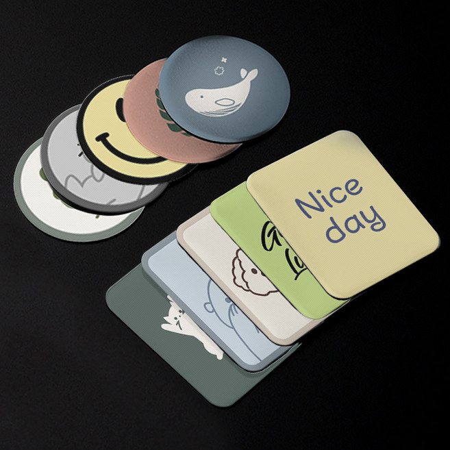 지성INC 국산 플라이토 디자인 차량용 핸드폰 자석 거치대 철판 원형, 1개, 고래블루