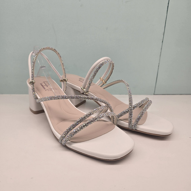 에스콰이아 여성샌들 발편한 경량 세미정장 보석스트랩과 양가죽 보석스트랩 투웨이 샌들 굽5센치 PFEMSD636