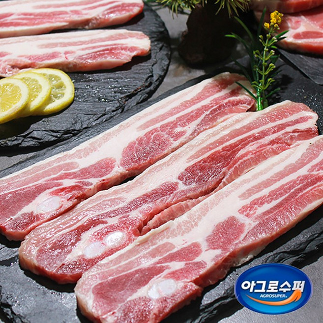 [글램쿡] 아그로수퍼 무공해 칠레 삼겹살 500g, 칠레삼겹살500g, 구이용10mm, 1개