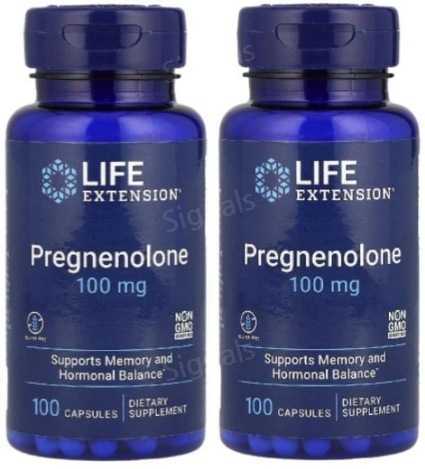 라이프익스텐션 프로그네놀론 Pregnenolone 100mg 100캡슐 2개, 100정 - 쿠팡