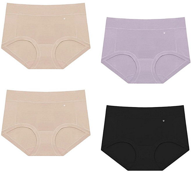 복부 눌림없이 넓게 감싸는 편안한 트라이엄프 여성팬티 4매