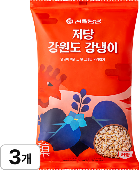 삼팔당땡 저당 강원도 강냉이, 200g, 3개