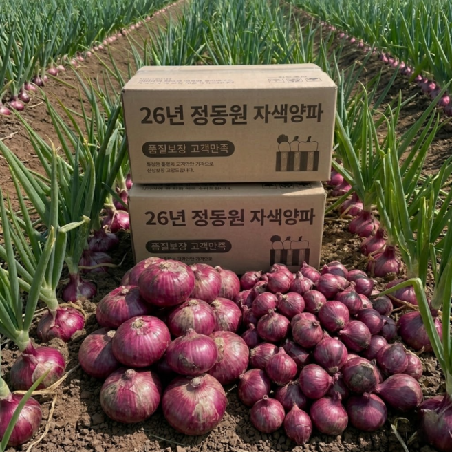 [정동원양파] 햇양파 자색양파 국내산, 1박스, 자색양파 (중대혼합) 5kg