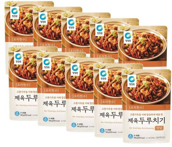 청정원 요리한수 제육두루치기양념, 140g, 10개