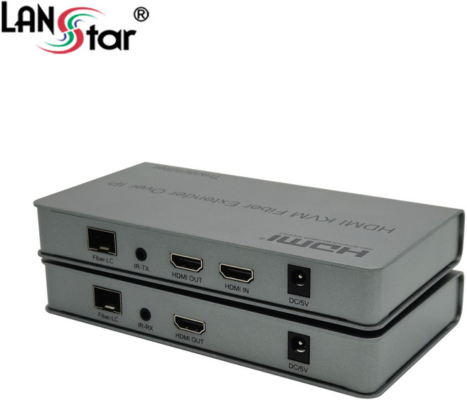 랜스타 LS-HDMI-FIBER HDMI-N 광 거리연장기 20km 거리연장 KVM 기능 지원, 1개