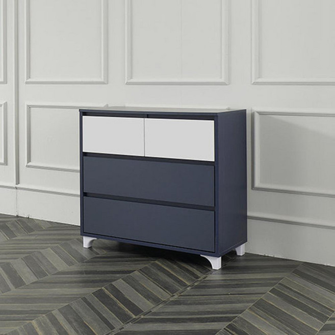3단 서랍장 안방 TV장 고급 수납장 모던 호텔 옷 펜션 혼수 학교 속깊은 병원, 네이비