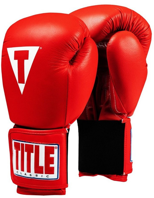 타이틀 클래식 천연가죽 복싱글러브 / 권투 킥복싱 MMA, 레드, 1개