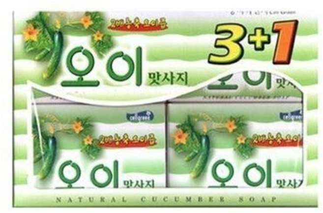 셀그린 오이 맛사지 비누 100g 4입, 없음