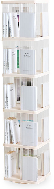 앤슬론 국내생산 몰리 회전 책장, 5단, 아이보리