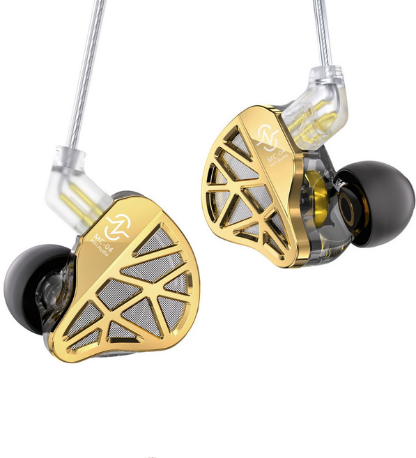 Keephifi CCZ Nocturne MC04 DD 및 BA 하이브리드 HlFl 뮤직 헤드폰, 노마이크, 골드
