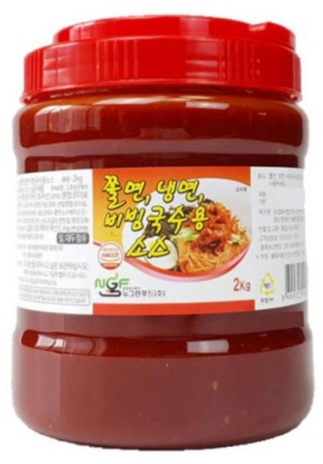 뉴그린 쫄면 냉면 비빔국수소스2kg 만능양념장, 5개, 2kg