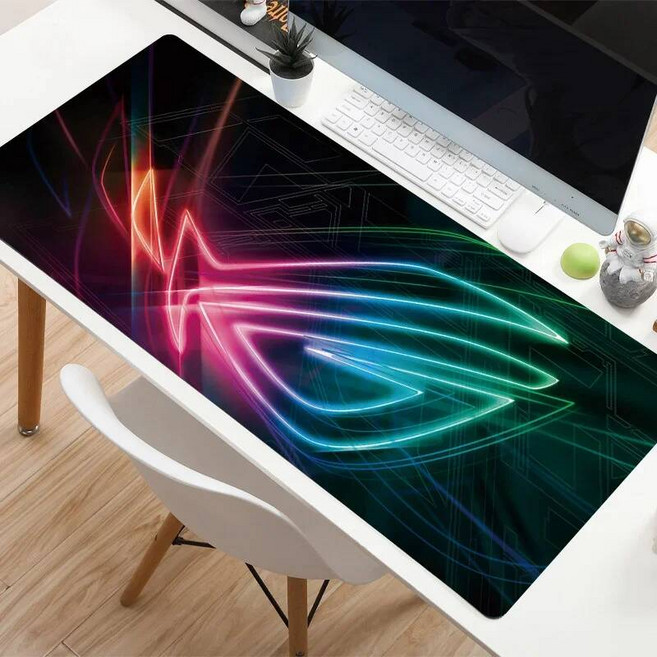 게이밍 장패드 ASUS XXL 마우스 패드 리퍼블릭 오브 게이머즈 ROG 대형 카펫 논슬립 고무 컴퓨터 데스크 매트, 1, 30x60x0.2cm
