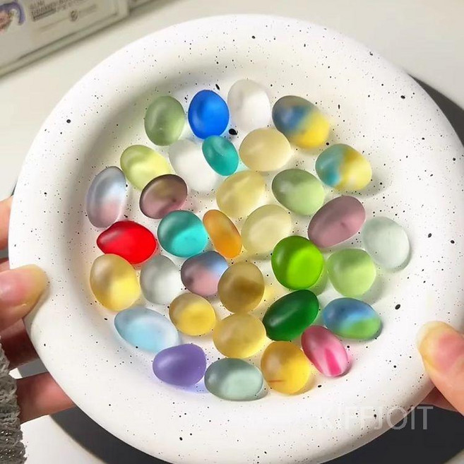 에우셉 DIY 애완동물 돌멩이 재료, 혼합 색상 0.5-1.2cm (100g)