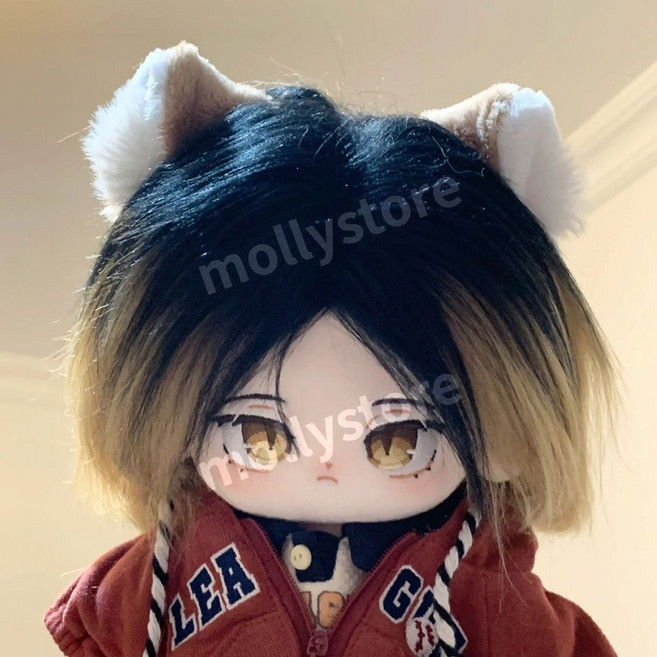 하이큐 쿠로오 테츠로 20cm 솜인형 아이돌 인형옷 솜깅이 인형, 뼈없음, 켄마 (옷x)+ 귀